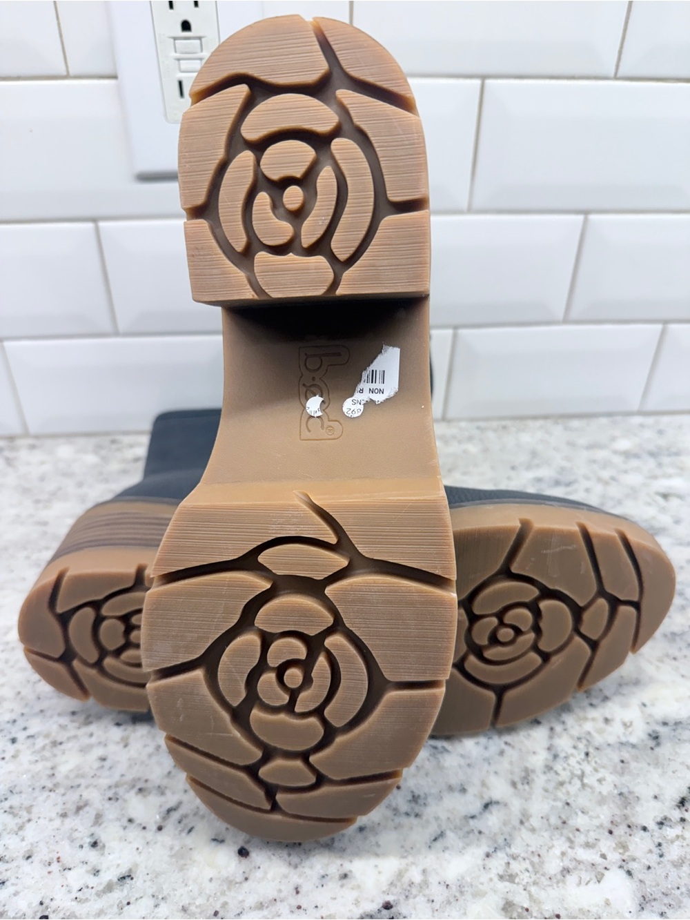 Women's Black Buckle Ankle Boots - Picture 4 of 4